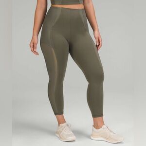 Lululemon olive Everlux Mesh Contour Fit Super-High-Rise Training Tight 25"  4